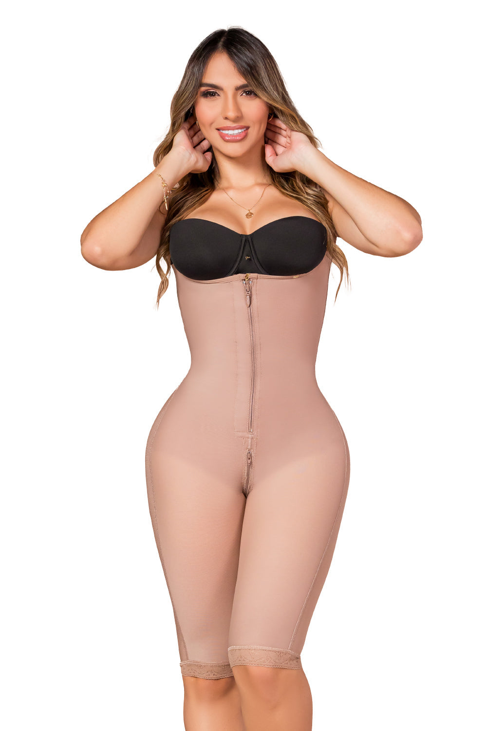 Ultra-invisible Girdle SMI7089 LA ESBELTA – Mid-thigh, removable support and natural lifting effect