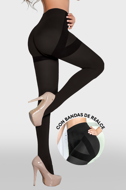 '- Panty media negra SMI04013 efecto lifting extra
- Vista frontal pantymedia negro mate elegante
- Detalle pantimedias segunda piel compresión
